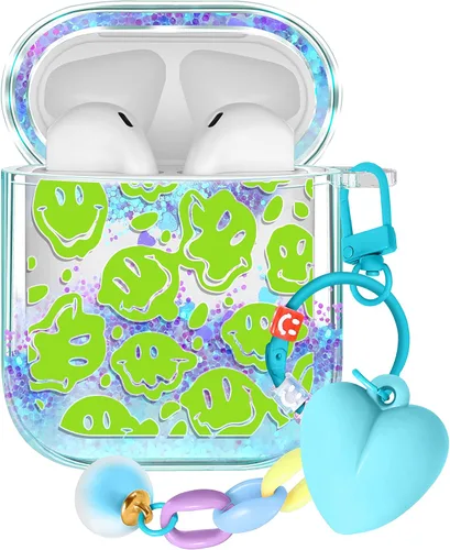 Vista 26 de Funda para Apple para Airpods 4 Case 2024 - Arena Movediza Líquida Arte Artístico Estético Funda Mujer Chica Mujeres Brillante Brillo Purpurina