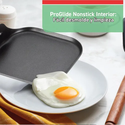Vista 2 de T-fal B36314 Specialty miniparrilla para queso, antiadherente, utensilios de cocina, 6.5", negro