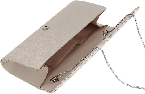 Vista 6 de U-Story Elegante bolso de mano de encaje floral para mujer para fiesta de noche