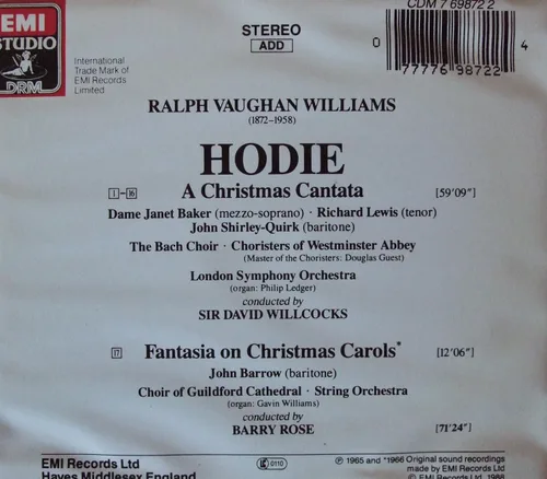 Vista 2 de Hodie A Christmas Cantata Fantasia on Christmas Carols