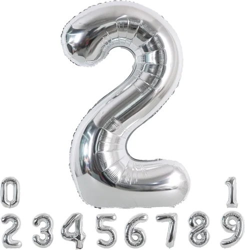 Vista 52 de Toniful - Globos de helio grandes de números del 0 al 9 de 40 pulgadas, color negro, globos digitales de número 0, globos de papel de aluminio