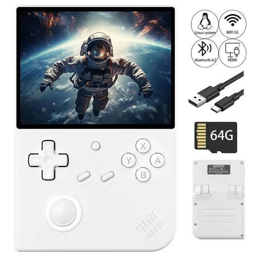 Vista 9 de RG40XX V Retro Handheld Game Console with Linux System 4''IPS Screen Built-in 64G Card Preloaded Games 4753+ RG 40XXV Portable Gaming Console Negro