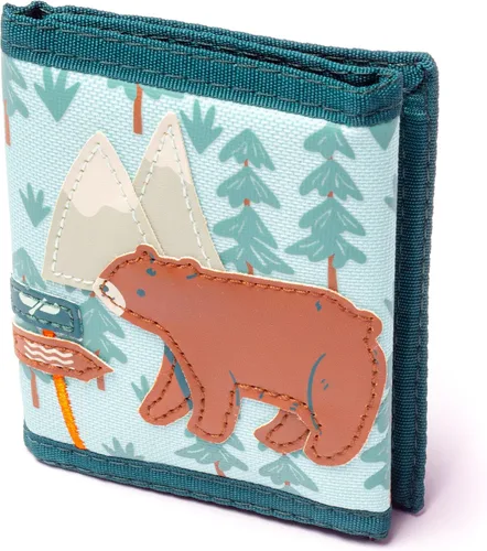 Vista 8 de Stephen Joseph, Billetera unisex para niños y niñas con diseños de apliques, cartera serigrafiada con bolsillo para monedas con cremallera, avión