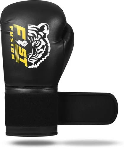 Vista 6 de Guantes de boxeo para Muay Thai, MMA, Kickboxing, boxeo, piel maya, guantes de cuero para hombres, mujeres y adultos, 8, 10, 12, 14, 16 onzas