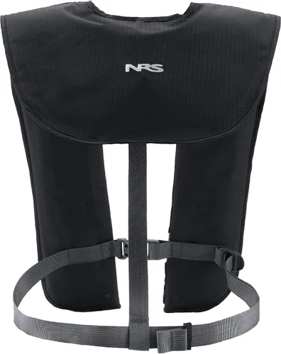 Vista 2 de NRS Otto Matik Chaleco salvavidas inflable (PFD), color negro, universal