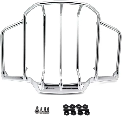 Vista 6 de MT502-008-CD - Portaequipajes cromado compatible con Harley Air Wing Tour Pak Trunk Pack 1993-2013 Harley Electra Street Glide