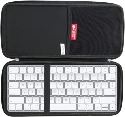 Vista 8 de Hermitshell Funda rígida de viaje para Apple Magic Keyboard MLA22LL/A Bluetooth (PU, negro)