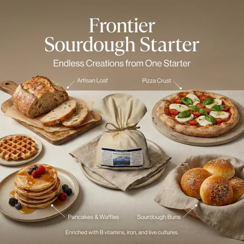 Vista 2 de Bounty Foods Montana - Juego de iniciación de masa madre, 16 onzas, kit de pan artesanal de cultivo de levadura silvestre para petancas, focaccia