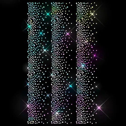 Vista 13 de 9 Hojas de Transferencias de Diamantes de Imitación Termoadhesivos, Calcomanías de Transferencia Hotfix de Cristal con Purpurina, Apliques