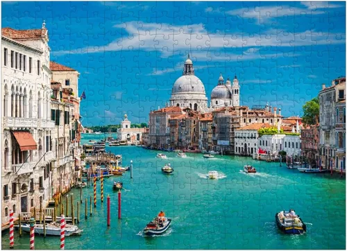 Vista 7 de MyPuzzle Grand Canal in The Sunshine of Summer in Venice Italy - Rompecabezas de 100 piezas prémium para adultos