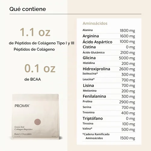Vista 3 de Suplemento de proteína de suero de leche, sabor vainilla de ProMix, Collagen Peptides_Chocolate_1lb, 1, 1 Collagen Peptides Supplement for Skin