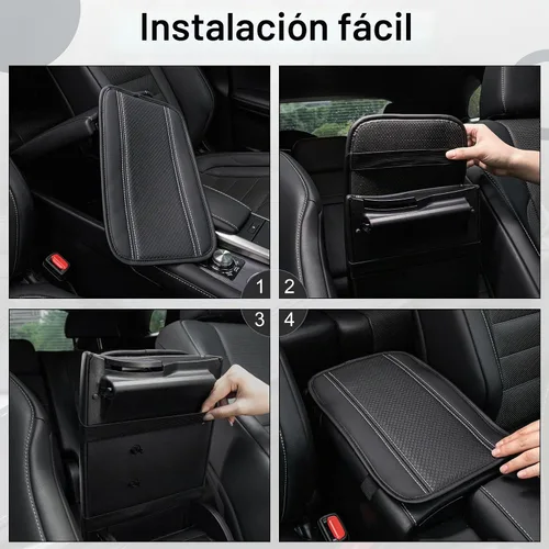 Vista 3 de Amiss Almohadilla para consola central de automóvil, funda universal impermeable para caja de asiento de reposabrazos de automóvil, protector