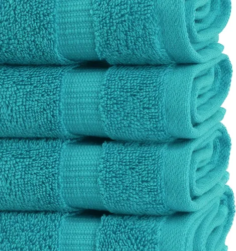 Vista 3 de Chakir Turkish Linens - Toallas turcas de 100% algodón, suaves y absorbentes (12 paños, color aguamarina)