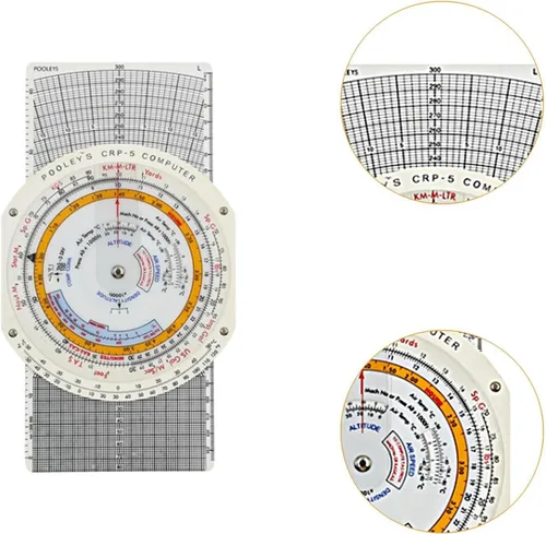 Vista 2 de E6B Flight Computer Coordinate Plotter Ifr Accurately Measures Coordinate