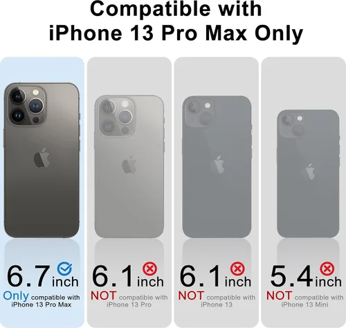 Vista 2 de OTOFLY Diseñada para iPhone 13 Pro Max, funda delgada de silicona a prueba de golpes con protector de lente de cámara para iPhone 13 Pro Max de 6.7