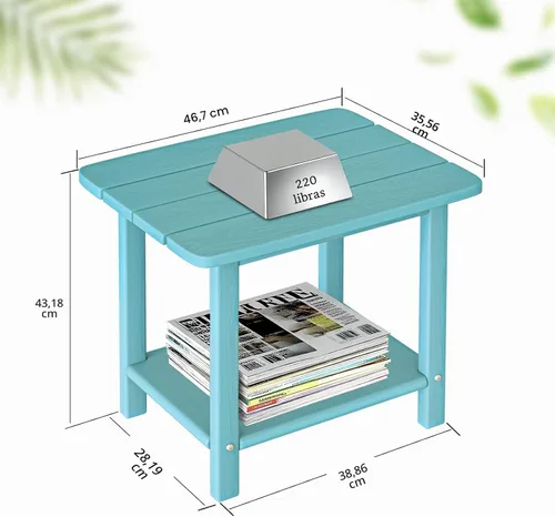 Vista 2 de Juego de sillas plegables Adirondack de 3 piezas, respaldo extra alto de 38 pulgadas y grano de madera en relieve, muebles de patio de polietileno