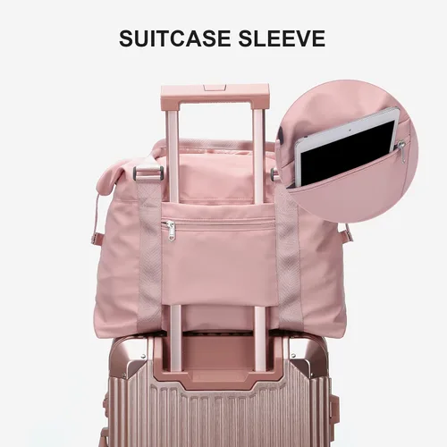 Vista 5 de Sport Travel Duffle Bag Large Gym Tote Bag for Women, Weekender Bag Carry on Bag for Airplane, Ladies Beach Bag Overnight Bag Waterproof Bag Luggage
