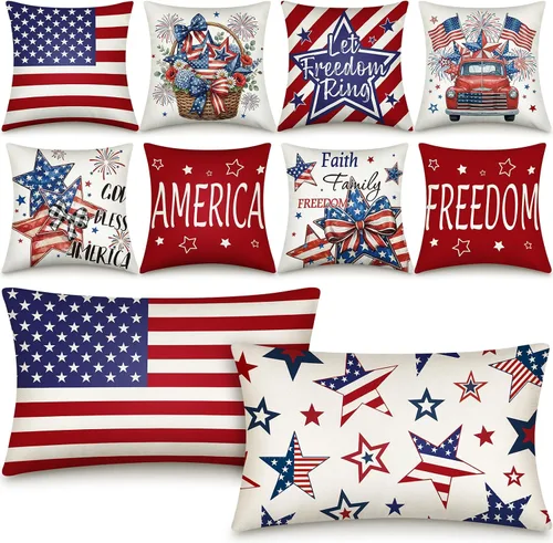 Vista 10 de Newwiee 10 Piezas Fundas de Almohadas Decorativas del Día de San Valentín Decoraciones Corazón Amor Globo Rojo de San Valentín Fundas de Almohadas