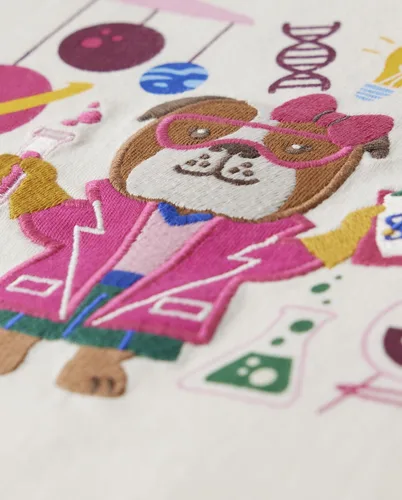 Vista 2 de Gymboree Camisetas de manga corta estampadas para niñas y niños pequeños, Ciencia del cachorro