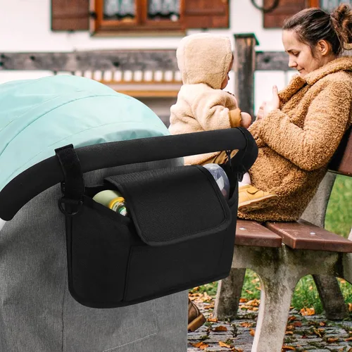 Vista 7 de Accmor Organizador universal para cochecito, organizador de bolsa de cochecito, organizador de cochecito, accesorios para Uppababy, Baby Jogger