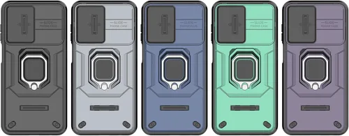 Vista 4 de Funda de teléfono móvil para Xiaomi Redmi A3/Xiaomi Poco C61 Soporte de coche Soporte Ventana corredera Cubierta protectora a prueba de golpes