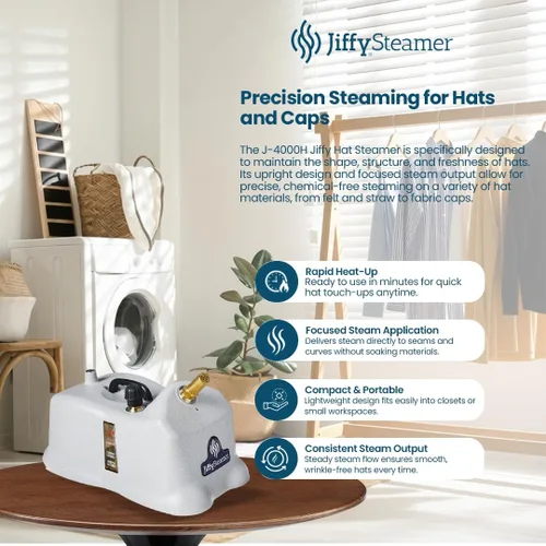 Vista 6 de J-4000H Jiffy Hat Steamer, 120 voltios, gris