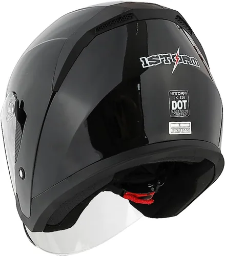 Vista 7 de 1Storm Casco de motocicleta abierto para scooter, clásico Knight Bike, lente dual/visera de sol: HJK526