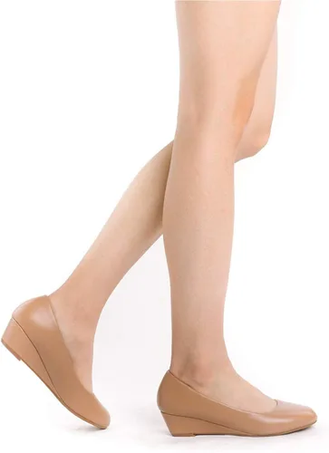 Vista 5 de DREAM PAIRS Debbie - Zapatos de tacón de cuña media para mujer