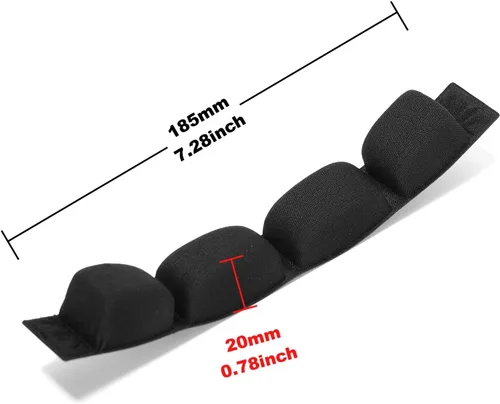 Vista 3 de 1 par de fundas de espuma de terciopelo negro para auriculares con 2 espuma acústica, 1 cojín para la cabeza