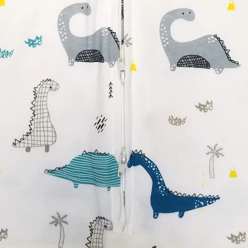 Vista 4 de Saco de envolver para bebé con patrón de dinosaurio de algodón de 3 maneras ajustables, mantas para bebé recién nacido de 4 meses, 6 meses, 3 a 9