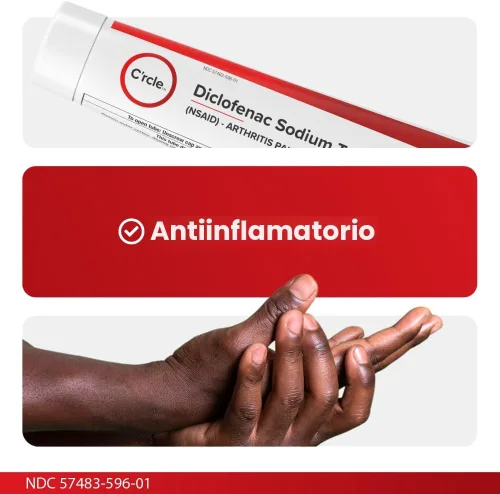 Vista 5 de Gel de Diclofenaco Sódico 1% 150g Eficaz Alivio del Dolor de Artritis - Gel Antiinflamatorio de Fuerza de Receta - Crema para Artritis de Fuerza