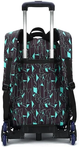 Vista 2 de VILINKOU - Mochila escolar de alta capacidad para niñas y niños, bolsas de carretilla rodante, seis ruedas para escalar escaleras, Varios