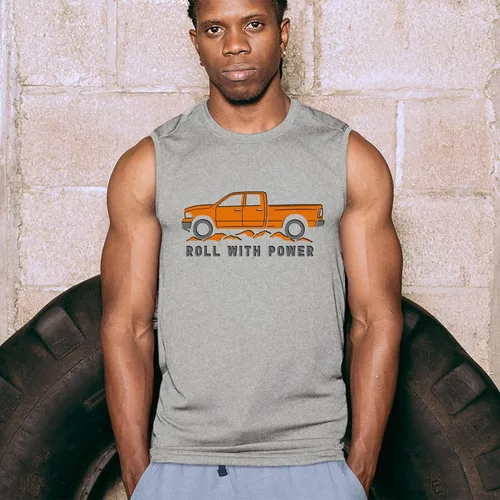 Vista 153 de Tee Hunt Camisetas gráficas y camisetas sin mangas para hombre Roll with Power Pickup Truck