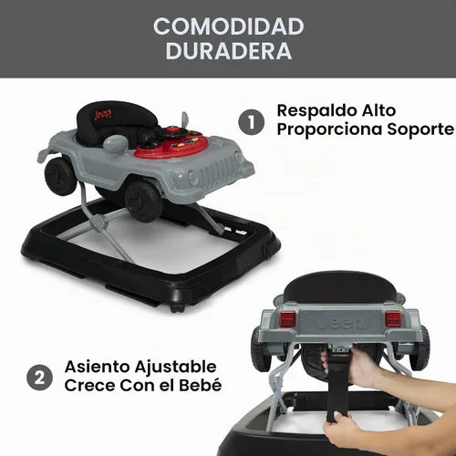 Vista 8 de Andador de actividades Jeep Wrangler de Delta Children, color gris