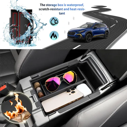 Vista 2 de SHAOHAO 2 unidades para Subaru Crosstrek 2026 Organizador de consola central apto para Subaru Crosstrek e Impreza 2023 2024 2025 2026 Accesorios