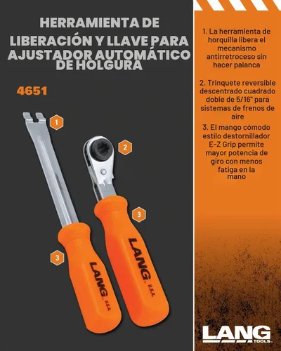 Vista 5 de Herramienta de liberación y ajuste con llave, de aflojado automático Lang Tools (4651).