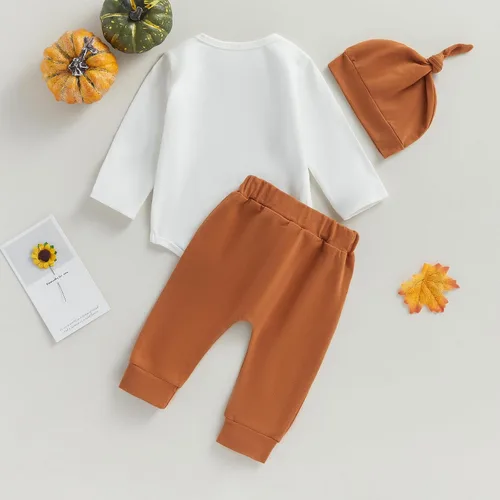Vista 3 de Conjunto de ropa de manga larga para bebé recién nacido, para otoño e invierno