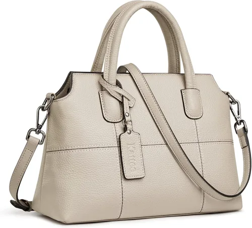 Vista 10 de Kattee - Bolsos de piel auténtica para mujer, bolsos de mano suaves para mujer