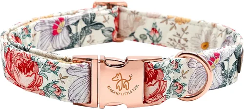 Vista 48 de Elegant little tail Collar para perro de Pascua, collar de perro con estampado de huevos de conejo, collar para mascotas, collar rosa para perros
