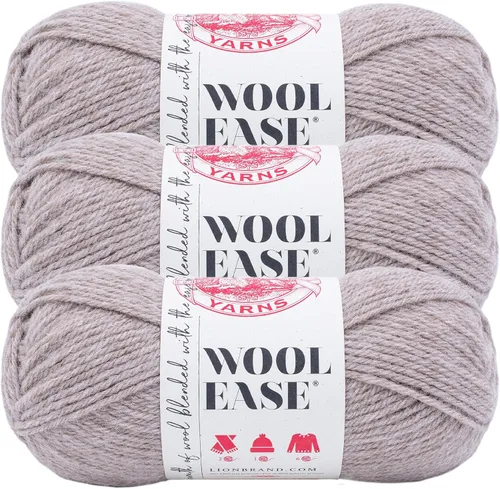 Vista 11 de Lion Brand Yarn, Wool-Ease - Ovillo de punto y ganchillo color rosa, 1