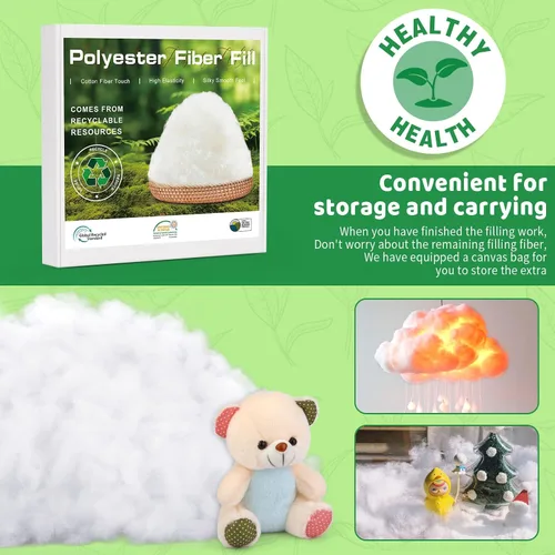 Vista 2 de Relleno de poliéster, decoraciones de Navidad para interiores, nubes blancas como la nieve artificiales de algodón para decoración, mantas de nieve