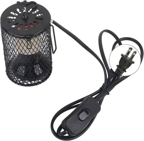 Vista 2 de Tbest Lámpara de calor para reptiles, calentador de jaula de pájaros, nano de reptiles, calentador de gallinero, más seguro que las lámparas