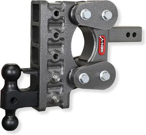 Vista 9 de GEN-Y Hitch Enganche de remolque resistente para receptor de 2.5 pulgadas, caída y elevación de 5 pulgadas con 4 posiciones ajustables, incluye