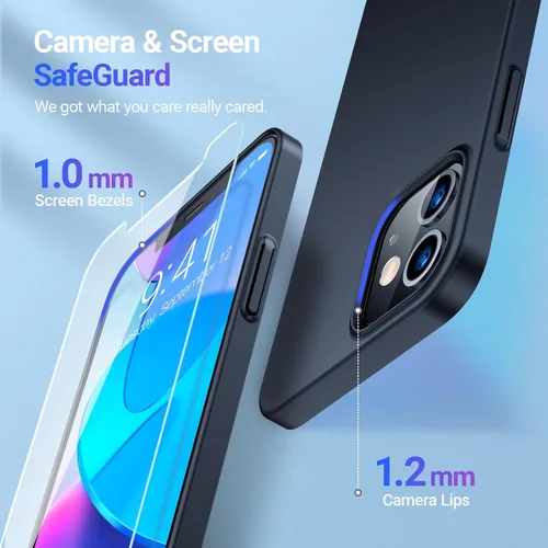 Vista 6 de TORRAS Funda Ajustada para iPhone 12 Case/para iPhone 12 Pro Case, Delgada pero Protectora, Cubierta de PC Duro Liviana Mate Anti-Rayones