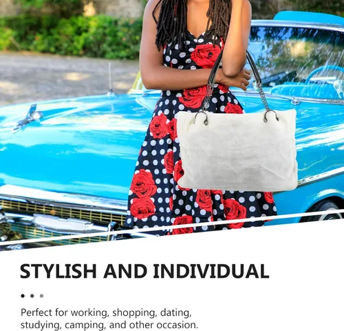 Vista 8 de Bolso de hombro de felpa individual de gran capacidad, bolso de mano mullido para mujeres y señoras, lindo bolso diario portátil