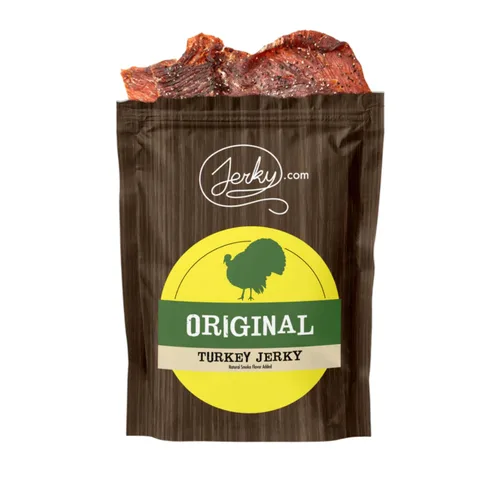 Vista 4 de Jerky Muestra de carne seca de pavo - TESTER 3 PACK - Original, teriyaki y pimienta negra - Hecho de pechuga de pavo muscular entera - Sin