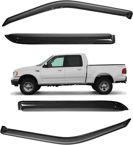 Vista 114 de Viseras para ventanas para Mazda 3 Sedán 4 puertas 2004 2005 2006 2007 2008 2009 estilo JDM Mugen, deflector de viento, protector solar y de lluvia