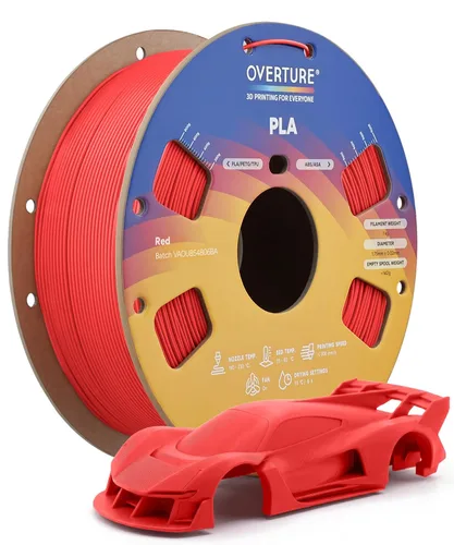 Vista 14 de OVERTURE Paquete de 10 filamentos PLA de 0.069 lbs (0.069 in), filamento de impresora 3D de herido ordenado, paquete de 10 bobinas de 2.2 libras