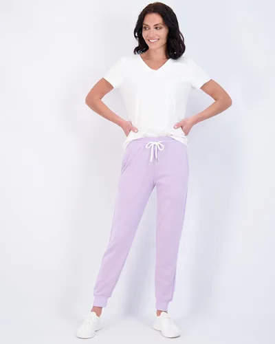 Vista 4 de Real Essentials 3 Pack Women's Cotton French Terry Lounge Joggers - Athletic Sweatpants with Pockets (Available in Plus)