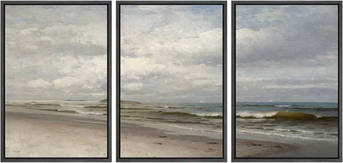 Vista 49 de SIGNWIN Lienzo enmarcado para pared, juego de arte sereno de pantanos con humedales verdes e ilustraciones de agua tranquila, arte moderno